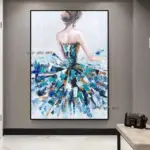 Blue Dress Handmade Painting