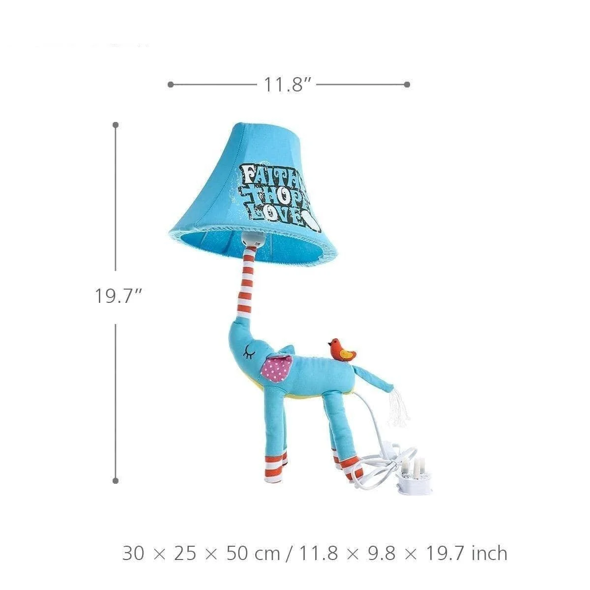 Blue Elephant Night Lamp - Fun Touch for Your Kid's Room Decor -