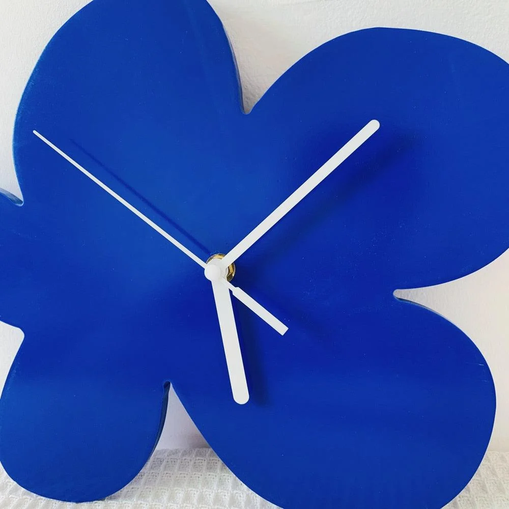 Blue Flower Wall Clock -