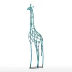Blue_Giraffe_Wired_Metal_Statue_-_-4140276 Blue Giraffe Wired Metal Statue