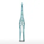 Blue_Giraffe_Wired_Metal_Statue_-_-4140284 Blue Giraffe Wired Metal Statue