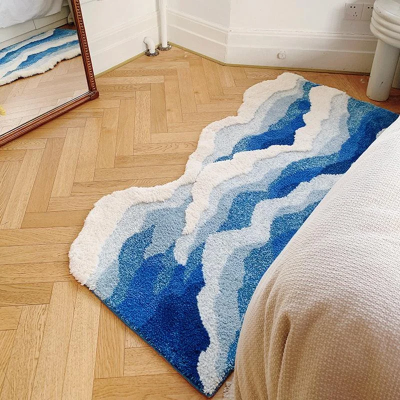 Blue Ocean Wave Room Rug -  - #tag1#