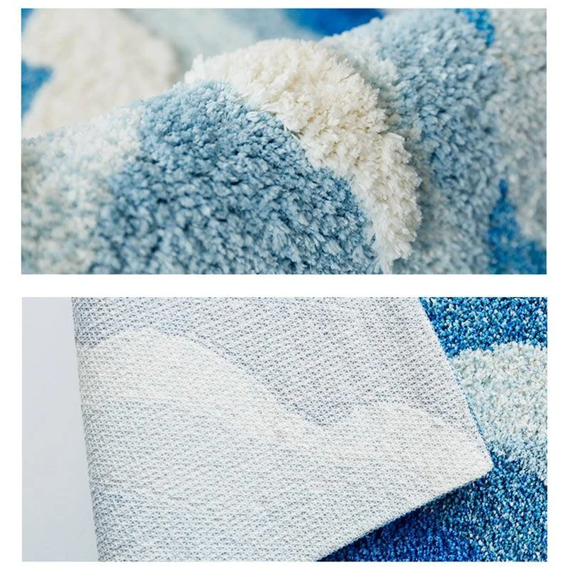 Blue Ocean Wave Room Rug -  - #tag1#