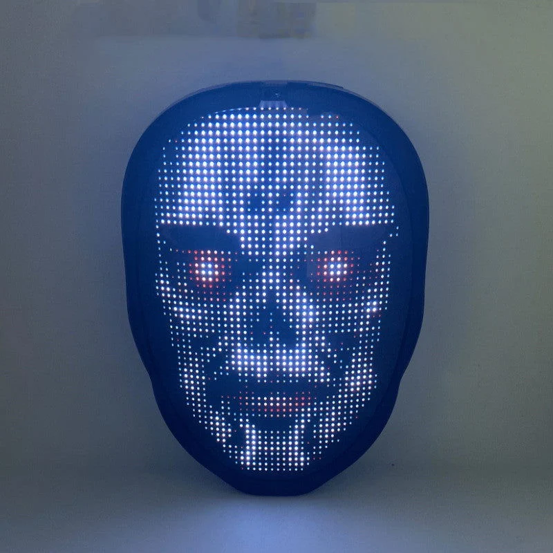 Bluetooth APP Full-color Led Face-changing Luminous Mask Halloween Mask -  - #tag1#