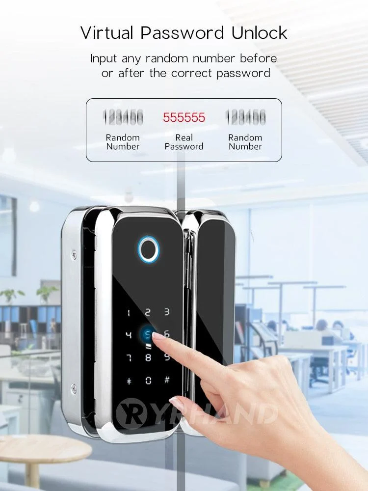 Bluetooth Fingerprint Glass Door Lock -  - #tag1#