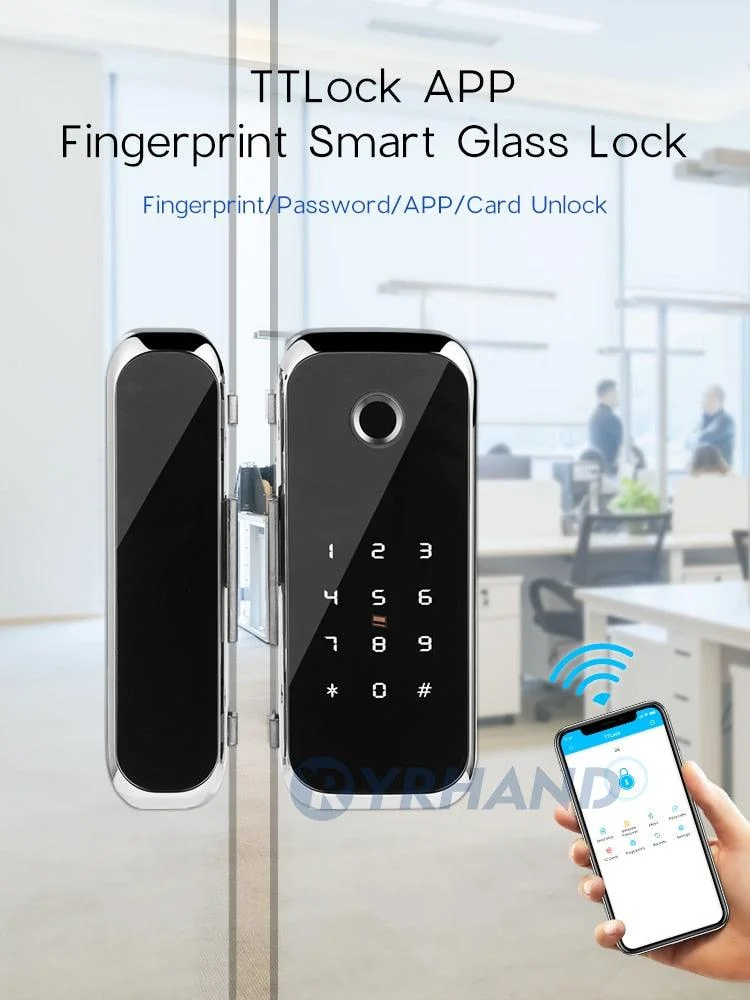 Bluetooth Fingerprint Glass Door Lock -  - #tag1#