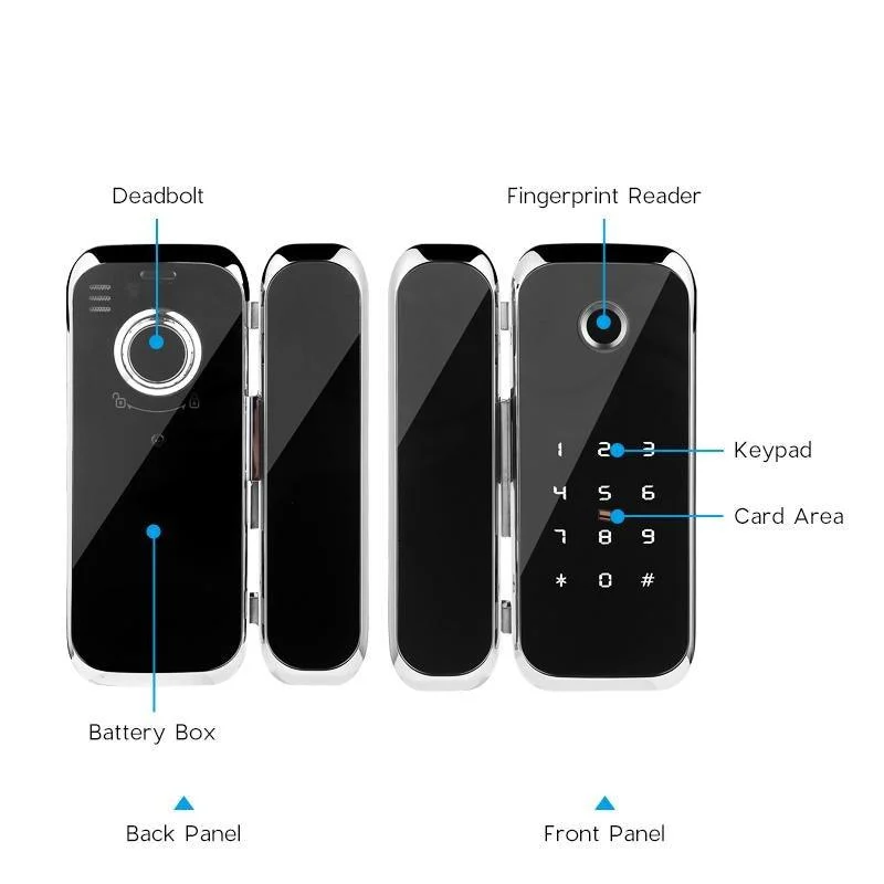 Bluetooth Fingerprint Glass Door Lock -  - #tag1#