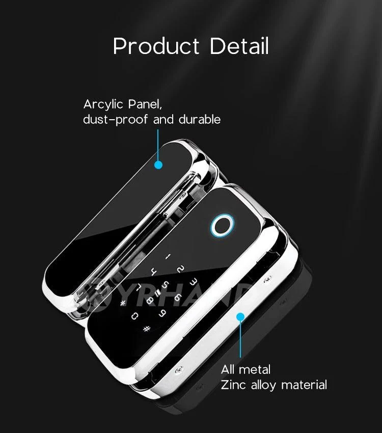 Bluetooth Fingerprint Glass Door Lock -  - #tag1#