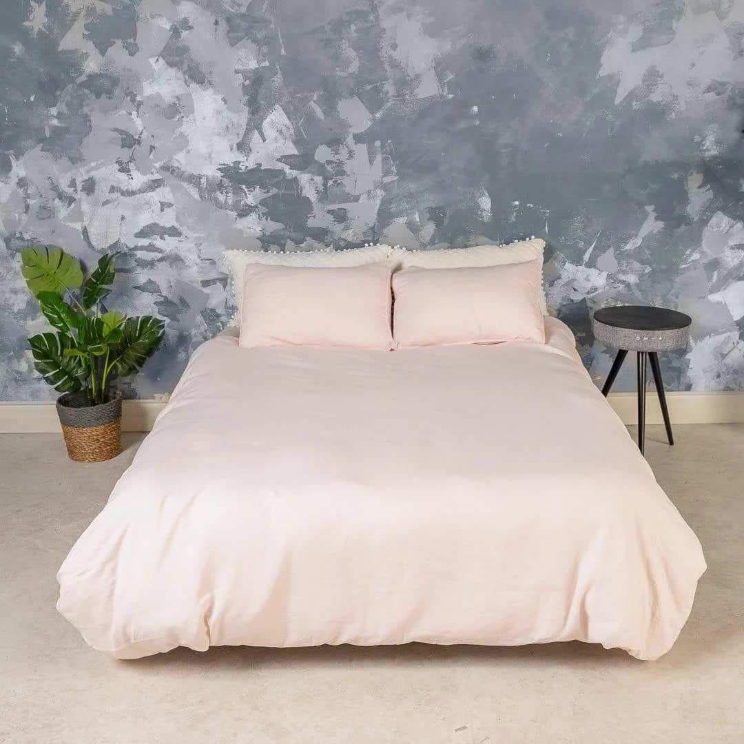 Blush European Linen Duvet Cover Set -  - #tag1#