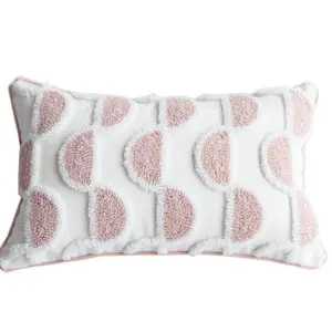 Blush Tuft Pillow Cover