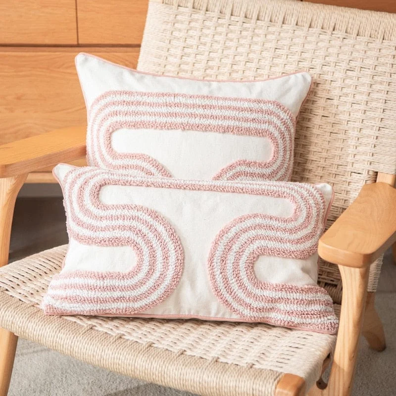 Blush Tuft Pillow Cover -  - #tag1#