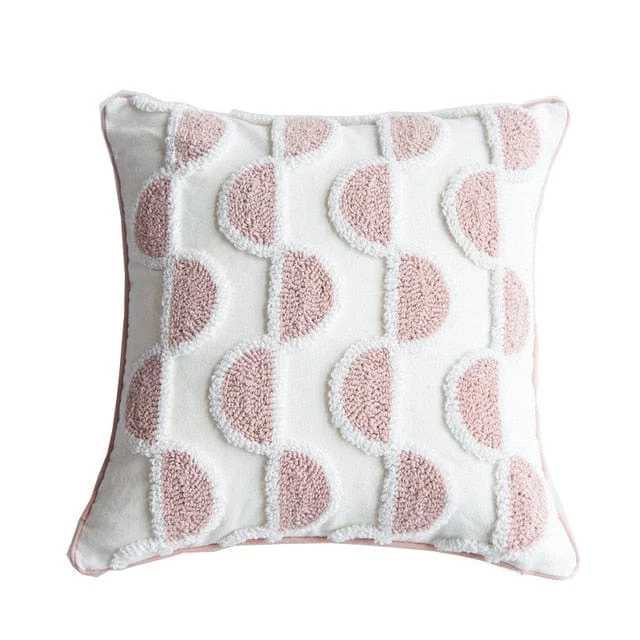 Blush Tuft Pillow Cover -  - #tag1#