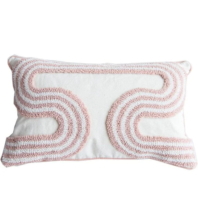 Blush Tuft Pillow Cover -  - #tag1#