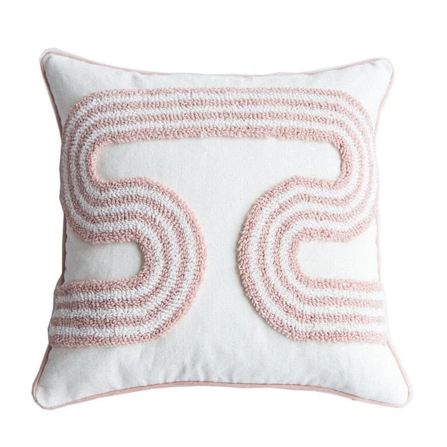 Blush Tuft Pillow Cover -  - #tag1#
