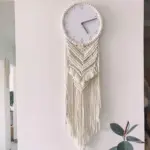 Boheme Stylish Makramee Wall Clock tag1