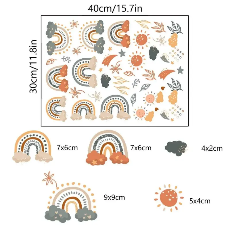 Bohemia Rainbow Wall Stickers
