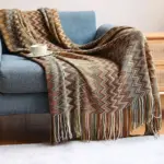 Bohemia Style Knitted Pashmina Tassels Throw Blanket