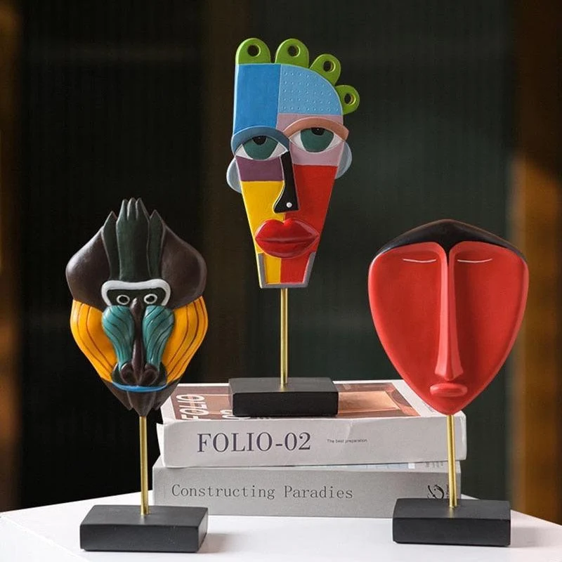 Bohemian Abstract Face Figurines -  - #tag1#