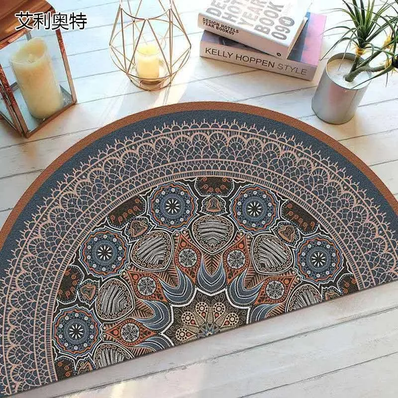 Bohemian Anti Slip Semi-circular Doormat -