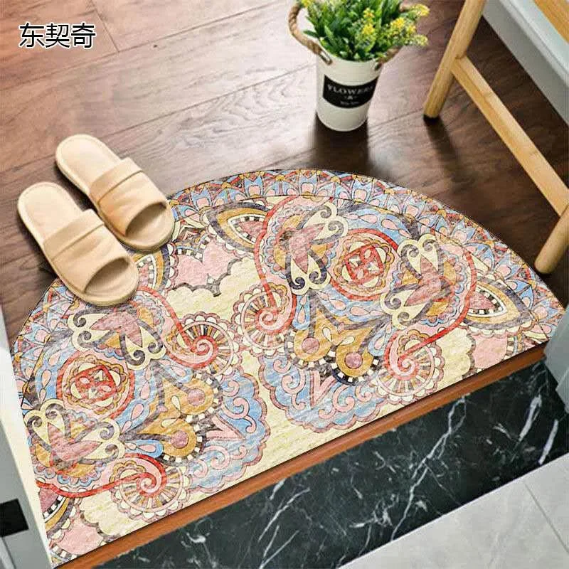 Bohemian Anti Slip Semi-circular Doormat -