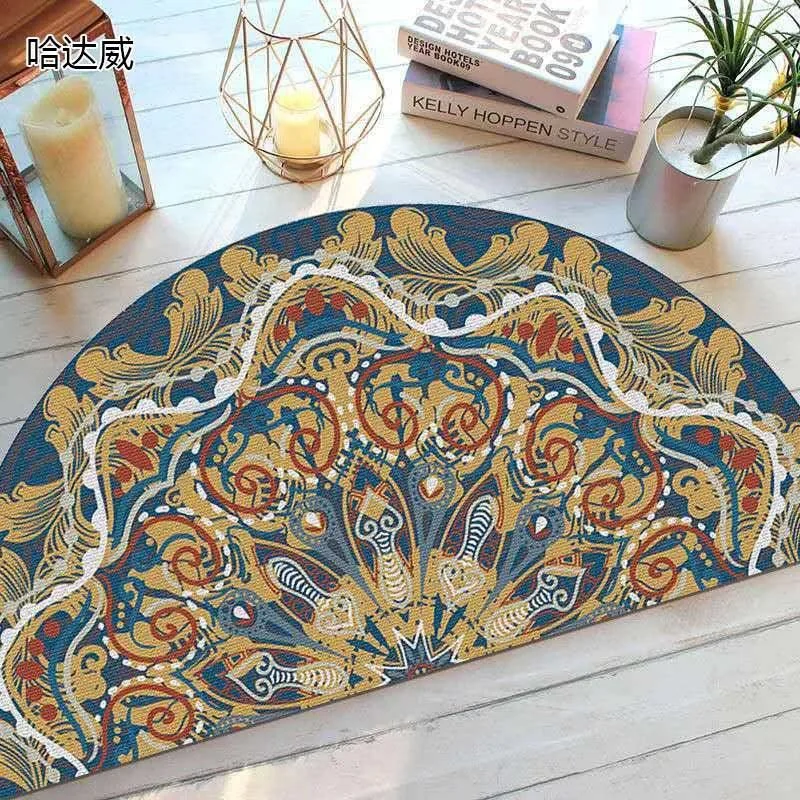 Bohemian Anti Slip Semi-circular Doormat -