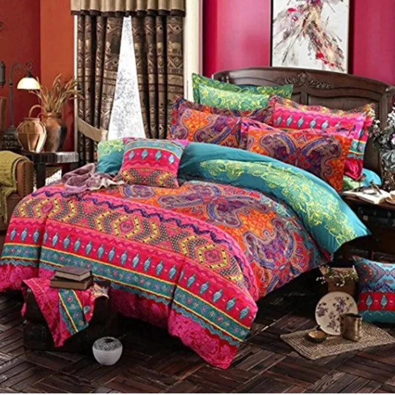 Bohemian Bliss: 3D Mandala Bedding Set for Winter Elegance -