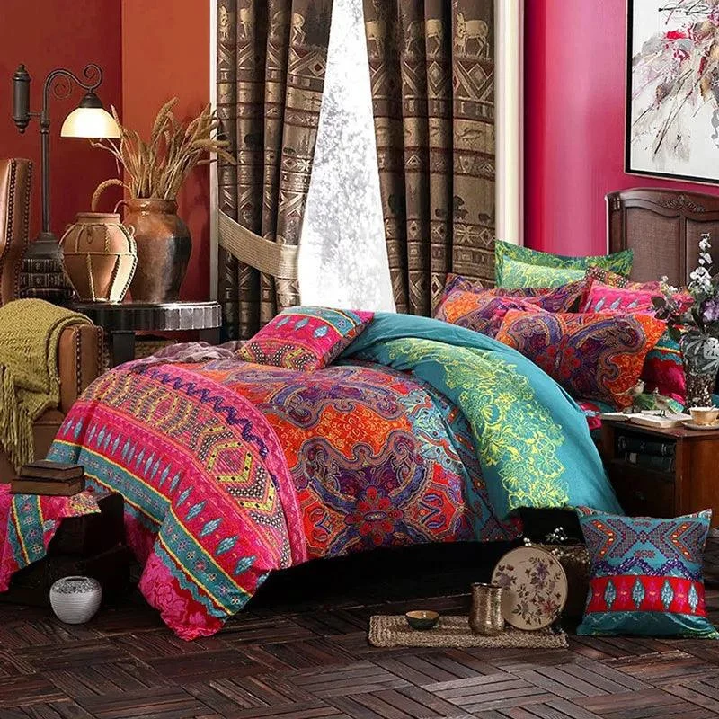 Bohemian Bliss: 3D Mandala Bedding Set for Winter Elegance -