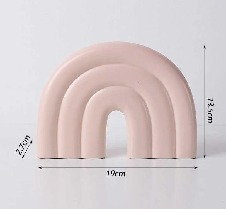 Bohemian Colorful Ceramic Rainbow Vase -