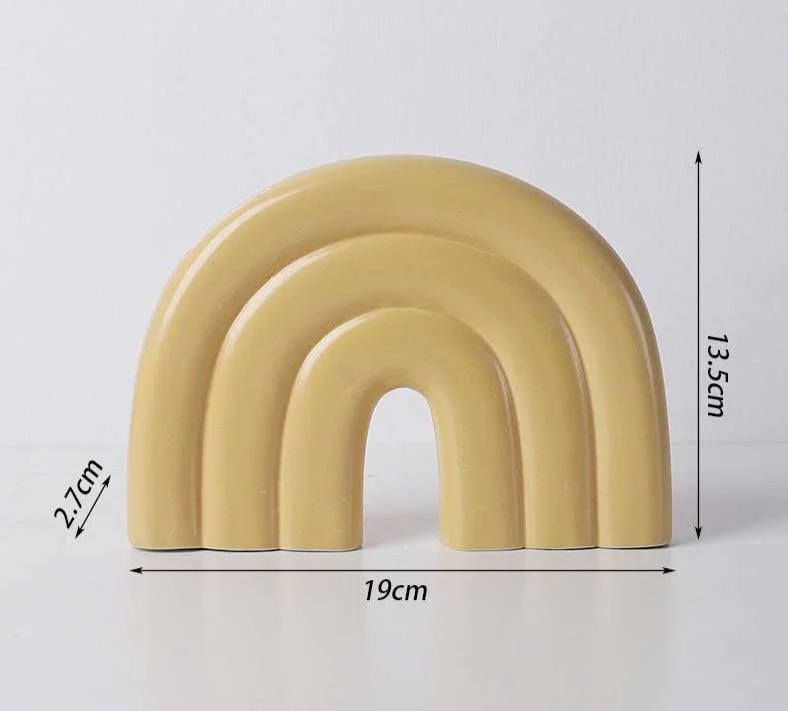 Bohemian Colorful Ceramic Rainbow Vase -