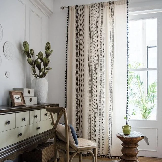 Bohemian Cotton Linen Window Curtain -  - #tag1#
