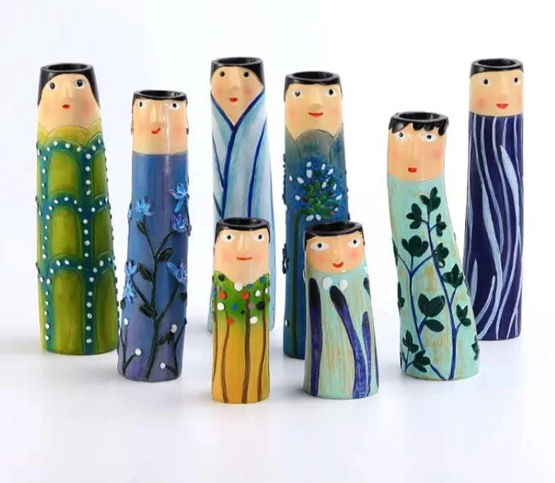 Bohemian Crazy Family Face Vase -