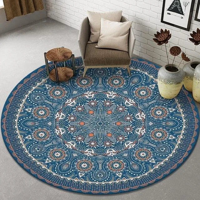 Bohemian European Persian Round Rugs Living Room Carpet Decoration -