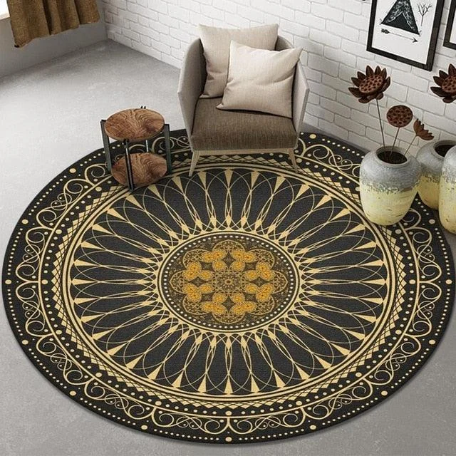 Bohemian European Persian Round Rugs Living Room Carpet Decoration -