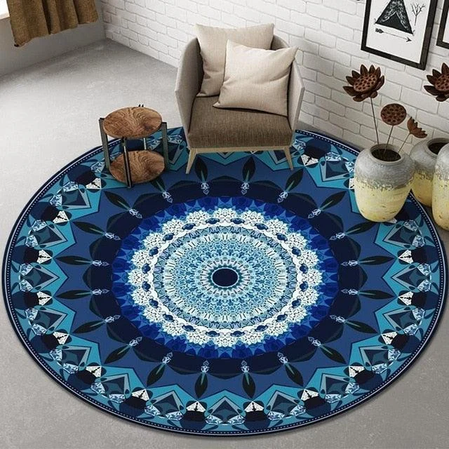 Bohemian European Persian Round Rugs Living Room Carpet Decoration -