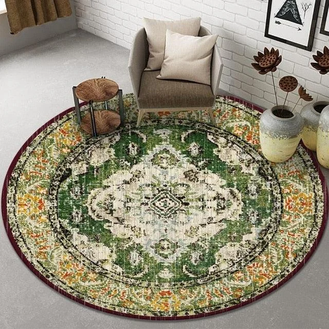 Bohemian European Persian Round Rugs Living Room Carpet Decoration -