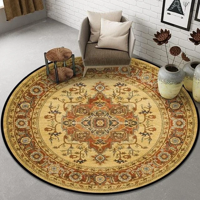 Bohemian European Persian Round Rugs Living Room Carpet Decoration -