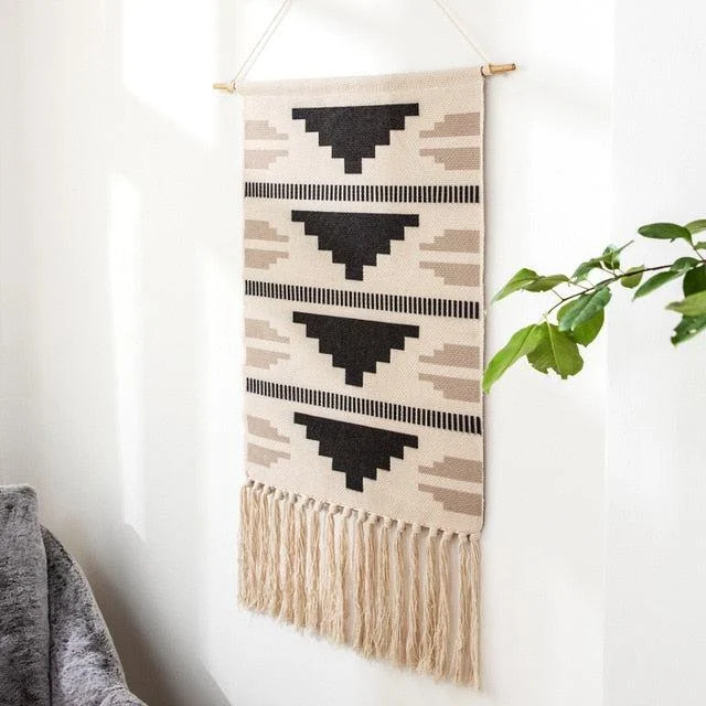Bohemian Geometric Tufted Wall Tapestry -  - #tag1#