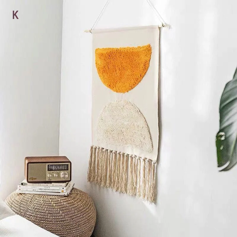 Bohemian Geometric Tufted Wall Tapestry -  - #tag1#