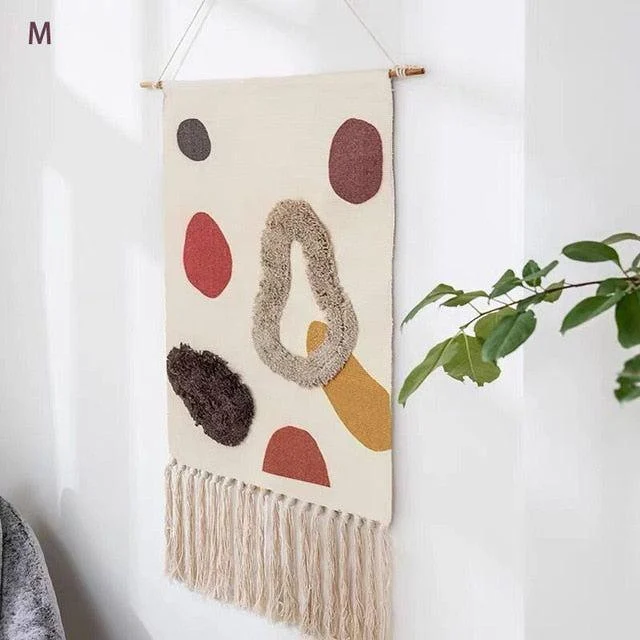 Bohemian Geometric Tufted Wall Tapestry -  - #tag1#