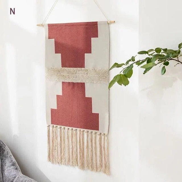Bohemian Geometric Tufted Wall Tapestry -  - #tag1#