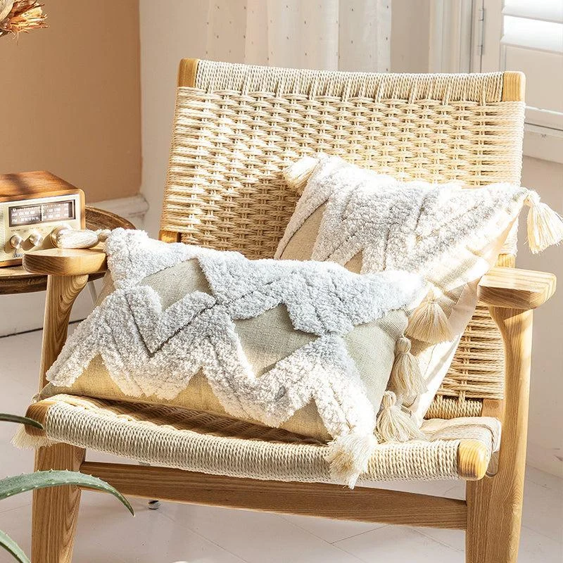 Bohemian Geometry Tufted Pillow -  - #tag1#