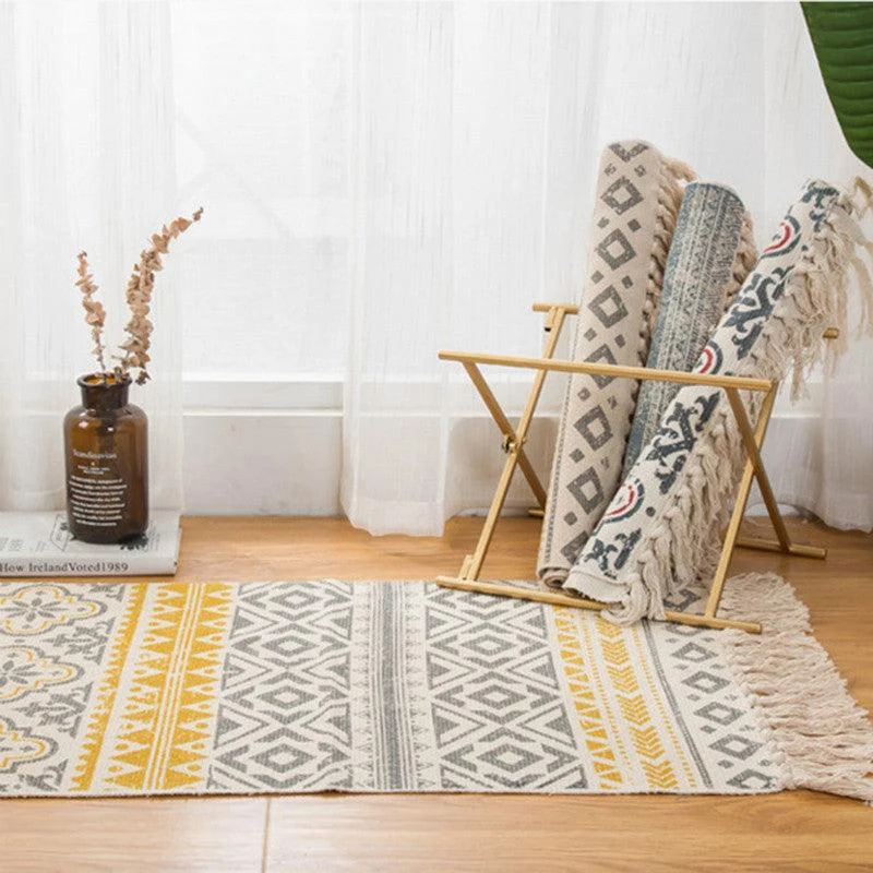 Bohemian Handwoven Floor Mat -  - #tag1#