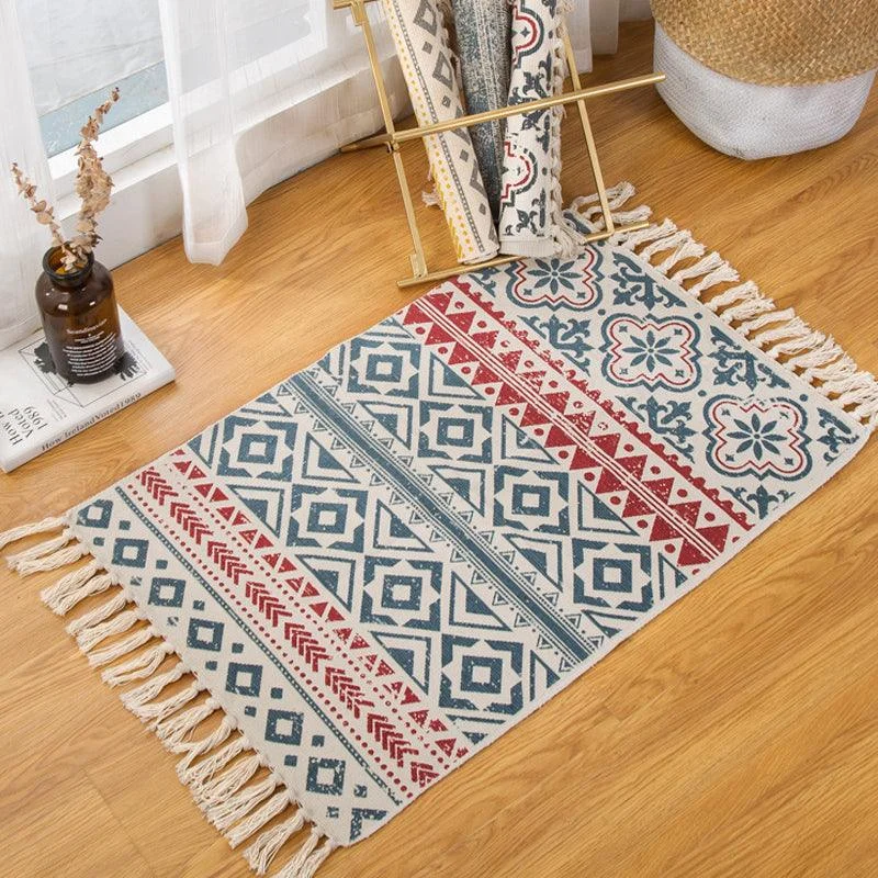Bohemian Handwoven Floor Mat -  - #tag1#