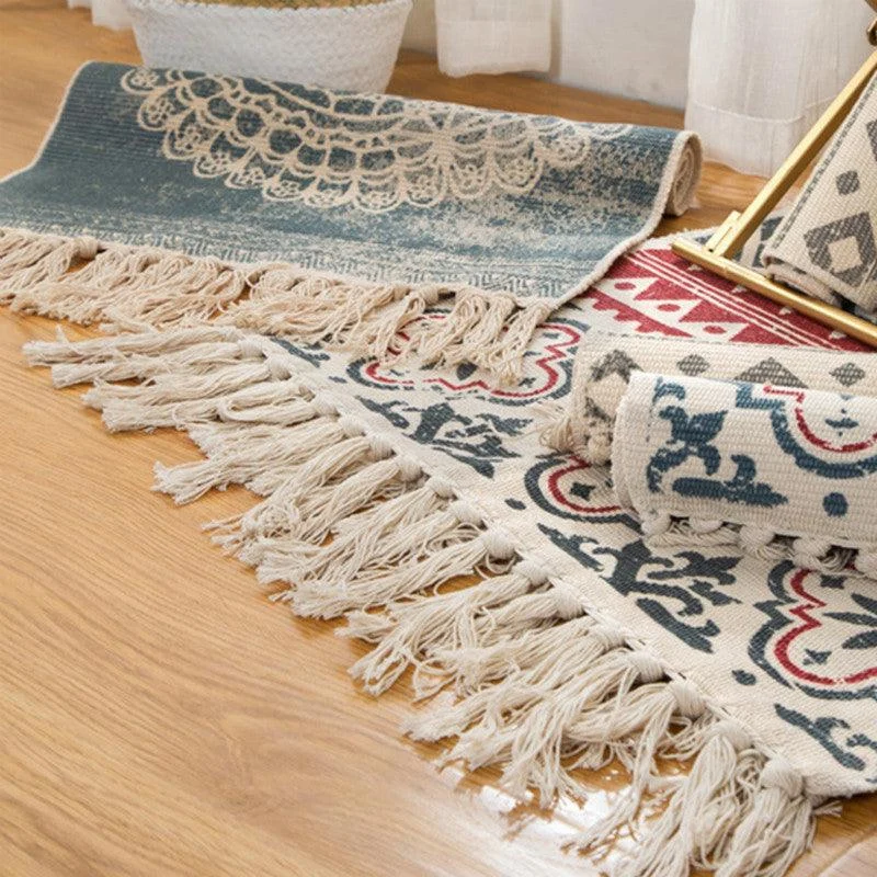 Bohemian Handwoven Floor Mat -  - #tag1#