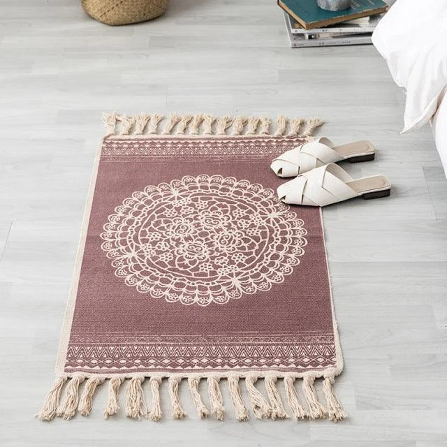 Bohemian Handwoven Floor Mat -  - #tag1#