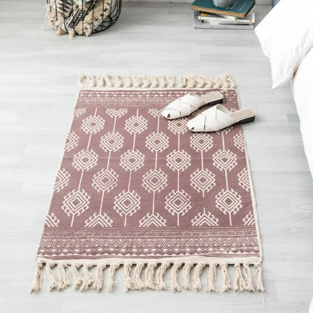 Bohemian Handwoven Floor Mat -  - #tag1#
