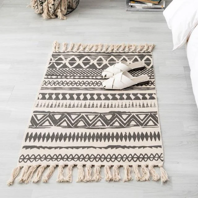Bohemian Handwoven Floor Mat -  - #tag1#