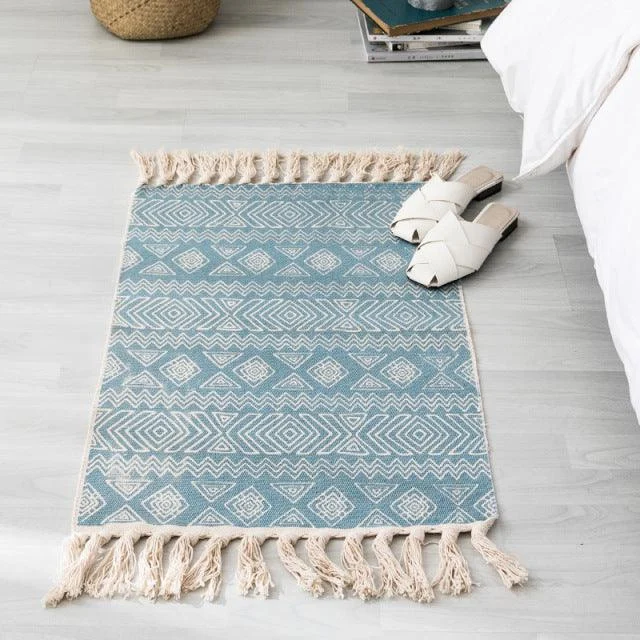 Bohemian Handwoven Floor Mat -  - #tag1#