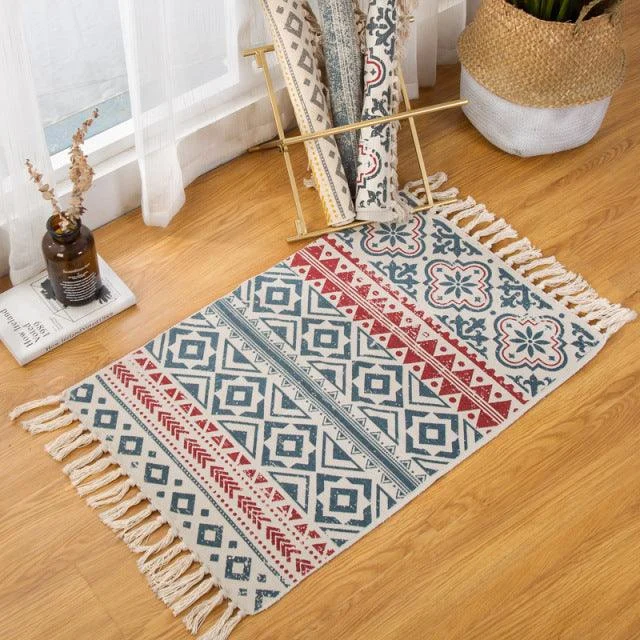 Bohemian Handwoven Floor Mat -  - #tag1#