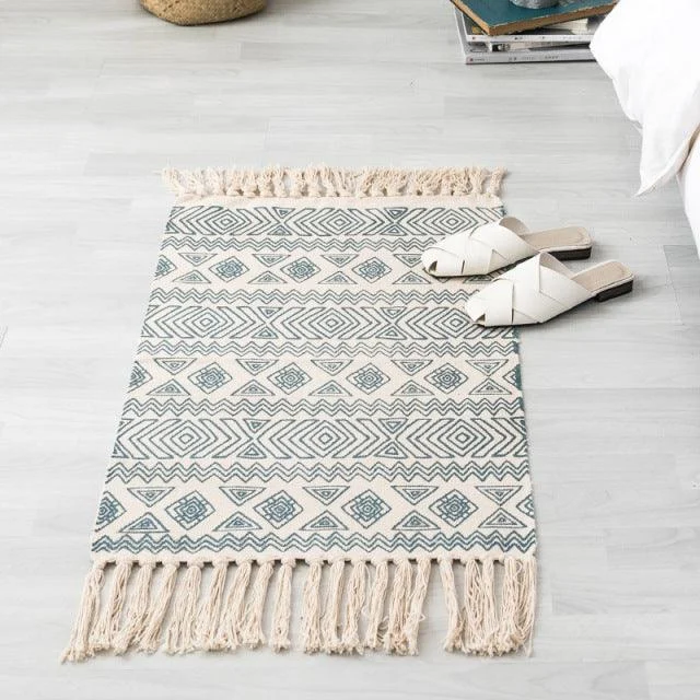 Bohemian Handwoven Floor Mat -  - #tag1#